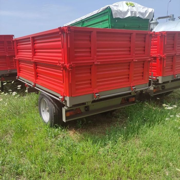 Alta Remorca agricola monoax Bicchi, basculabila 3 parti, model BRT125 GCF, 2.5 tone, franare pneumatica, produs nou, stoc Ploiesti, matricola 2021