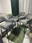 Set de 4 scaune de bar,insulă de catifea,NOI