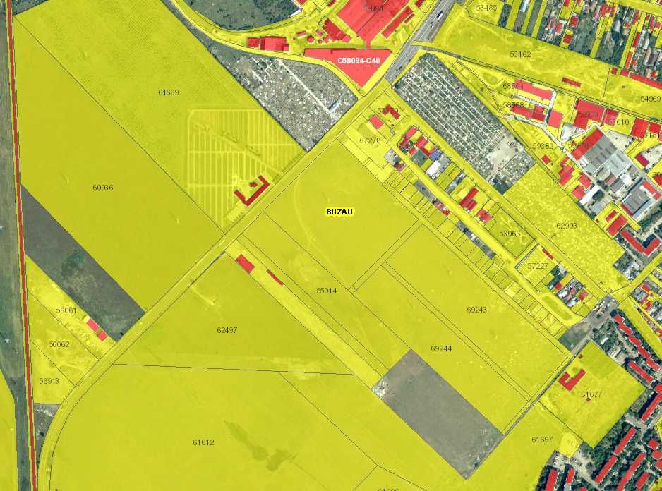 Teren intravilan mun Buzau 0,30ha+0,50ha+0,75+1,30ha cu 15m-30m la E85