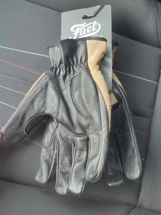 Cadou de sărbători - Mănuși motocicletă  piele cu etichetă