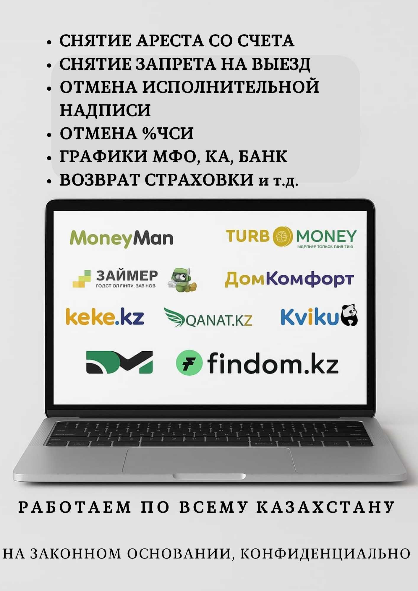 Снятие арестов, графики МФО и КА, возврат страховки и прочее