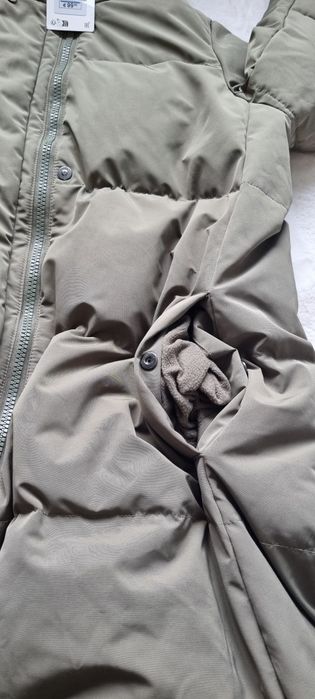 Geaca extra lunga dama Zara masura XS-S umplutura de puf