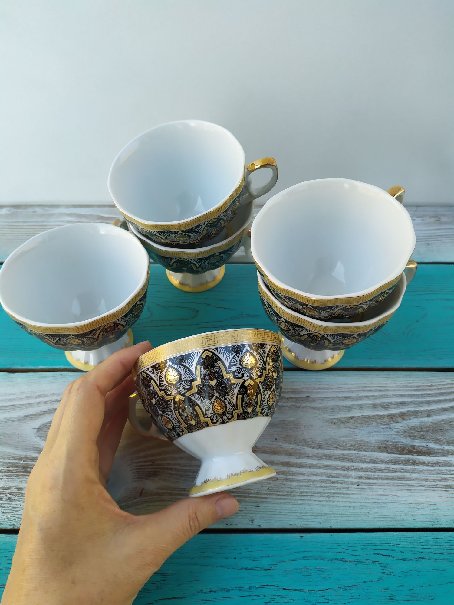 Чайные чашки, шесть штук. Японский фарфор Yamasen.