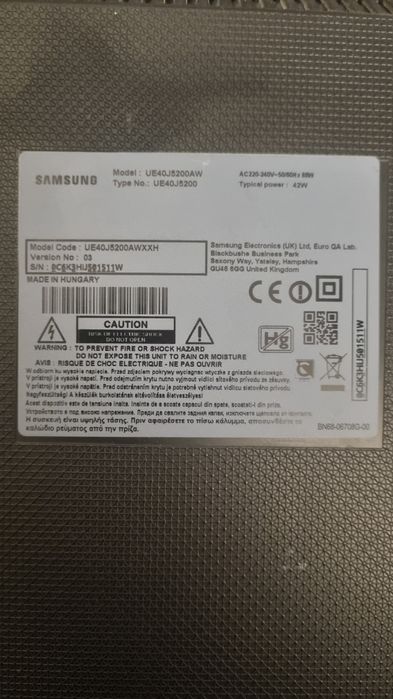 Samsung Smart-Tv Model:UE40J5200AW