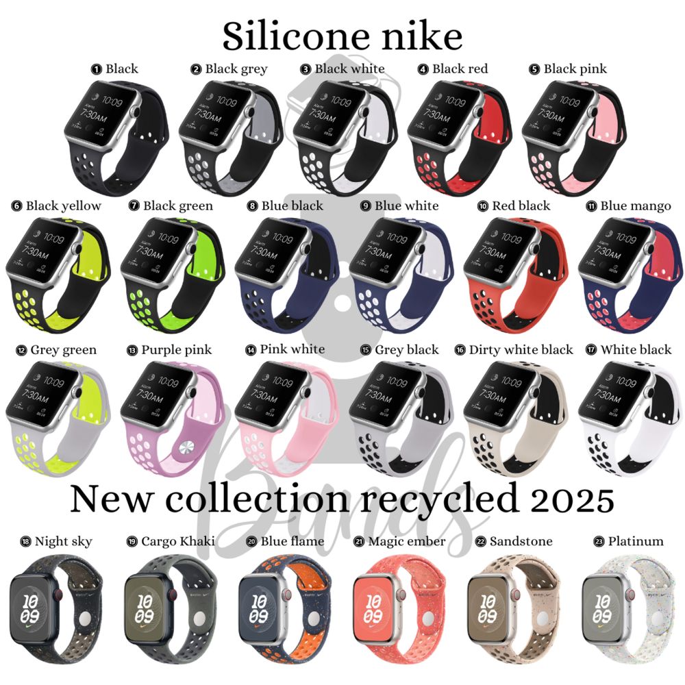 Силиконова каишка с дупки Nike Recycled за Apple Watch