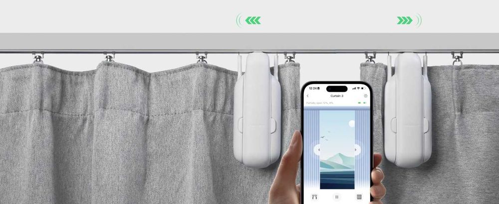 Смарт устройство за пердета и щори SwitchBot Curtain 3- корниз U Rail