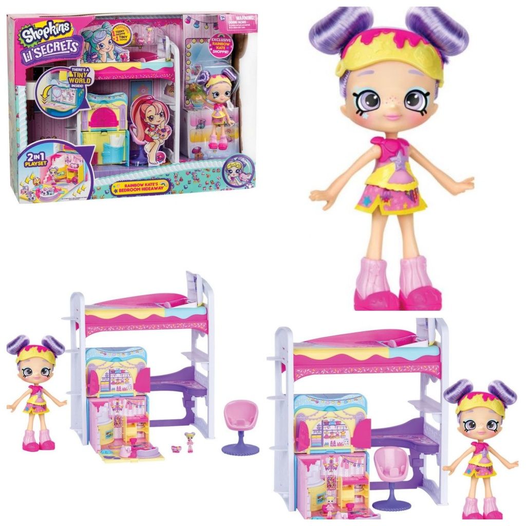 Shopkins lil Secrets 2в1 Спалня с малка и голяма кукла.