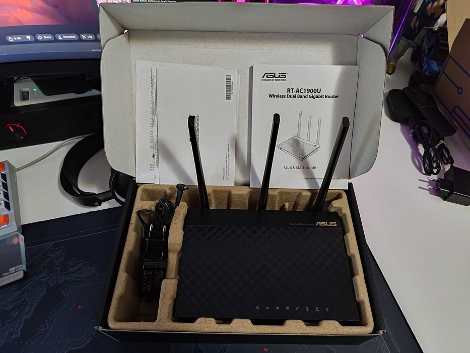 Router wireless ASUS RT-AC1900U, Dual-Band Gigabit, USB, 3 antene