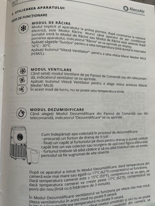 Aparat aer conditionat,portabil