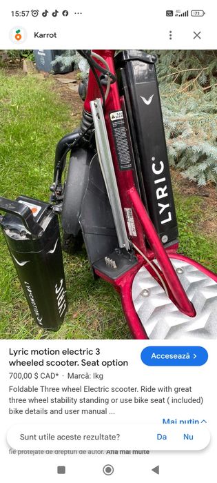 Scooter 3 roti electric