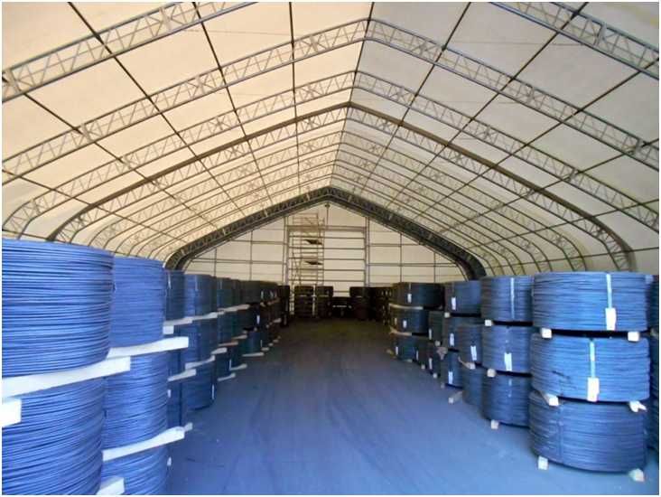 Cort/hala depozitare tip casa cu structura dubla 15x30m/18x36m/21x45m