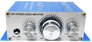 Amplificator audio, stereo, alimentare 12V, 2x20W