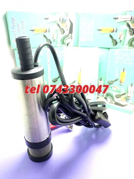 Reducere Pompa Electrica Submersibila 12v Motorina  Apa  Ulei Si Li