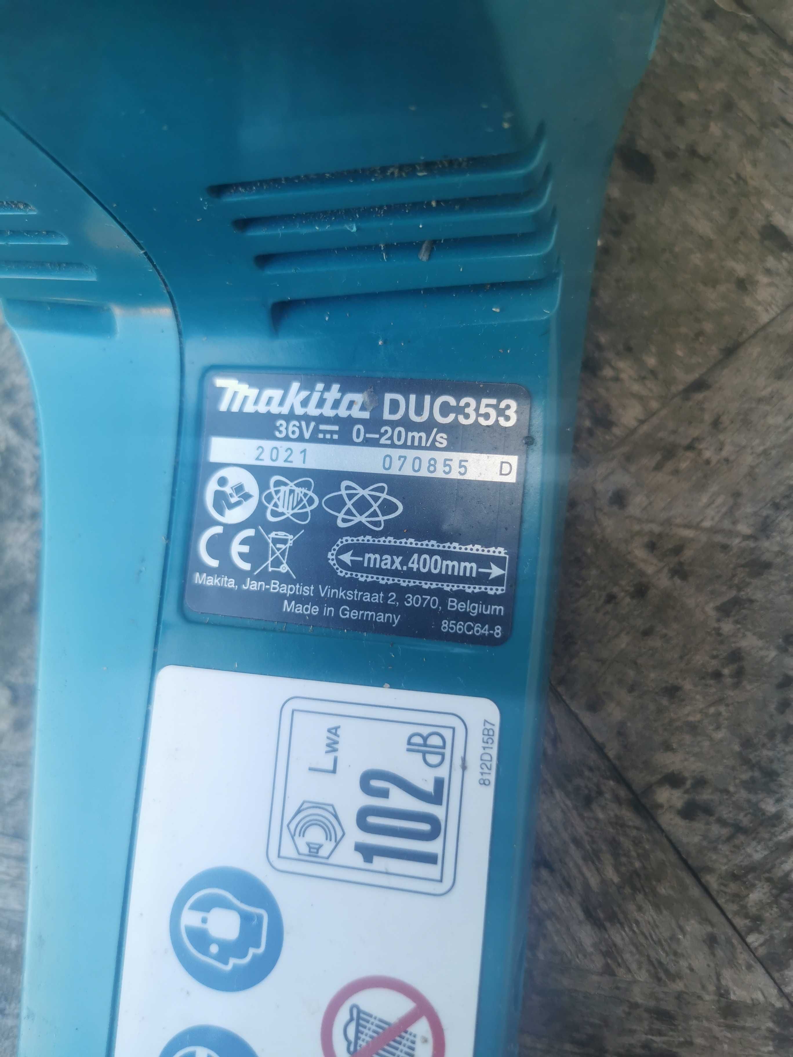 Акумулаторен верижен трион резачка Makita DUC353 36 V, 35 см, 3/8",