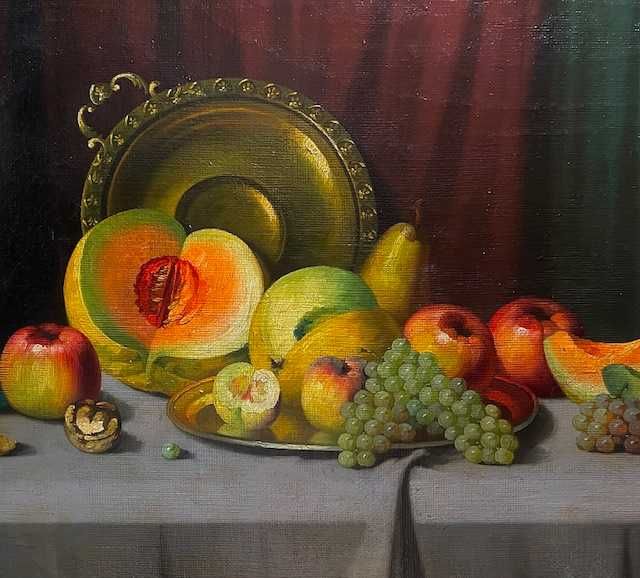 IMPECABIL! Tablou VECHI, mare, 80x60cm+R, ulei/pz NANDORY Sandor COTAT