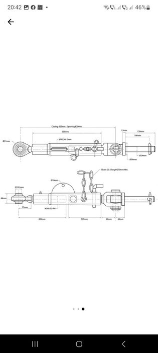 Ancora stabilizator heavy duty pentru tractoare Ford New Holland seria