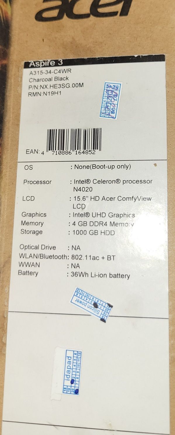 ACER ASPIRE 3 a315-34 C4WR