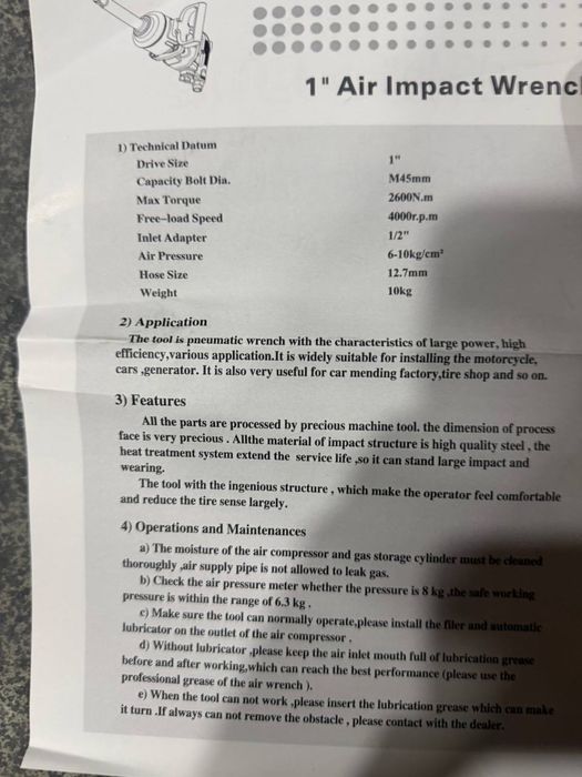 Гайковерт пневматический 1д Pnevmatik gaykovert 1-dyuymli