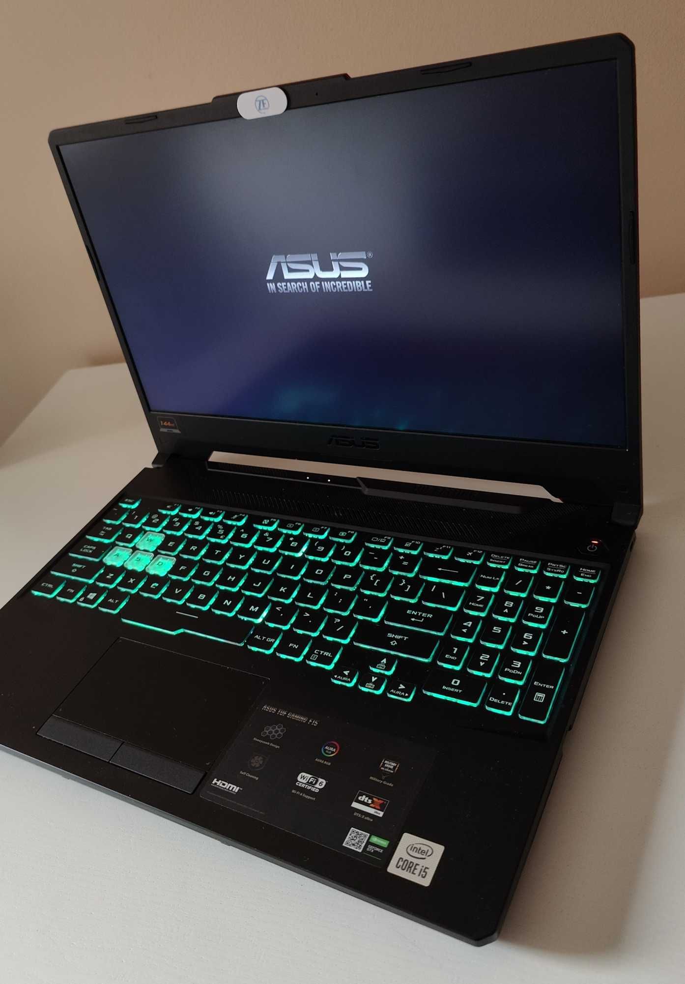 Laptop ASUS TUF Gaming F15, 144HZ, I5 10Th, GTX 1650, 8GB RAM, 512GB