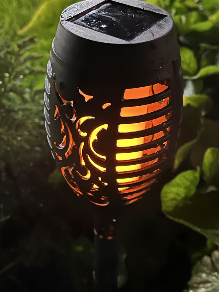 Соларна LED лампа факла градинска  с ефект на пламък Solar Light fire
