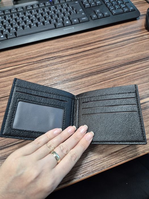 Мъжки портфейл с картодържател мъжки черен портфейл