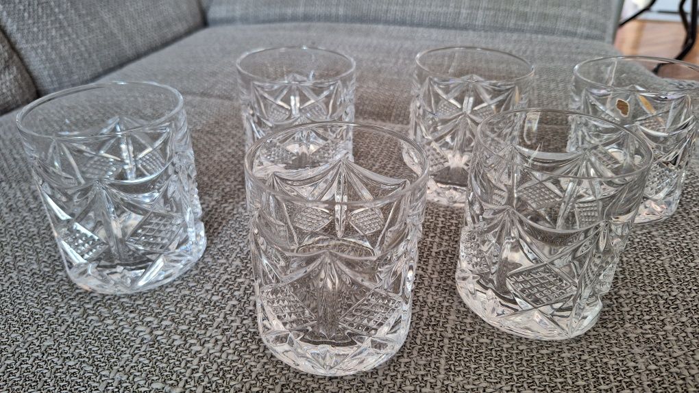6 броя кристални чаши, нови