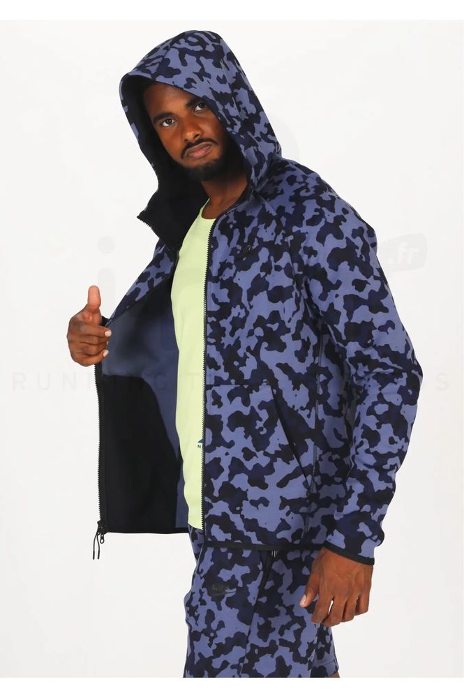 Мъжки комплект Nike Tech Fleece Diffused Blue Camo - размер XS