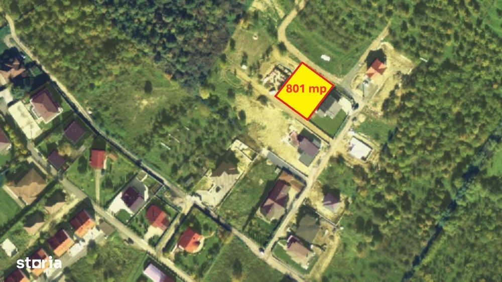 Teren intravilan, 801 mp, zona de case exclusivista in dezvoltare