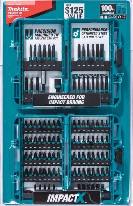 Makita Ударни Битове и Накрайници 100части