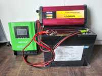 Kit Fotovoltaic acumulator - regulator mmpt - invertor - panouri