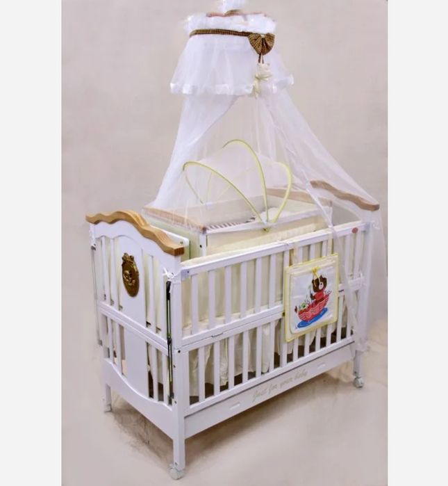 Детская кровать + люлька б/у в хорошем состоянии