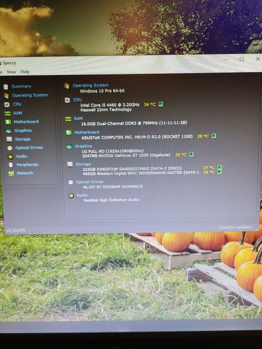 Calculator i5-4460 , 16 GB , SSD+HDD , GT1030 light  gaming