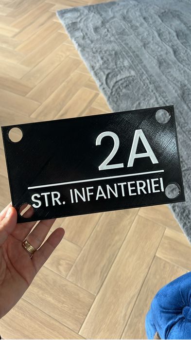 Număr de casă personalizat – realizat la imprimantă 3D