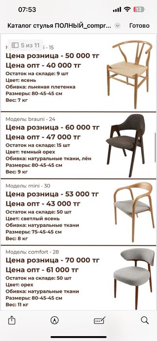 Стулья разные от 21000