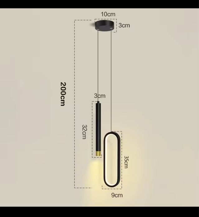 Lampă LED stil nordic, lampa suspendată, iluminat interior