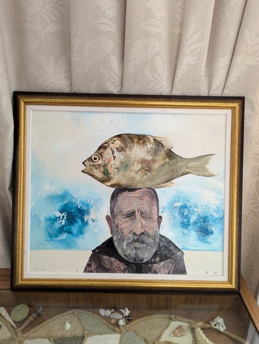 Tablou original semnat Felix Aftene - acrilic pe pânză, 50 x 60cm