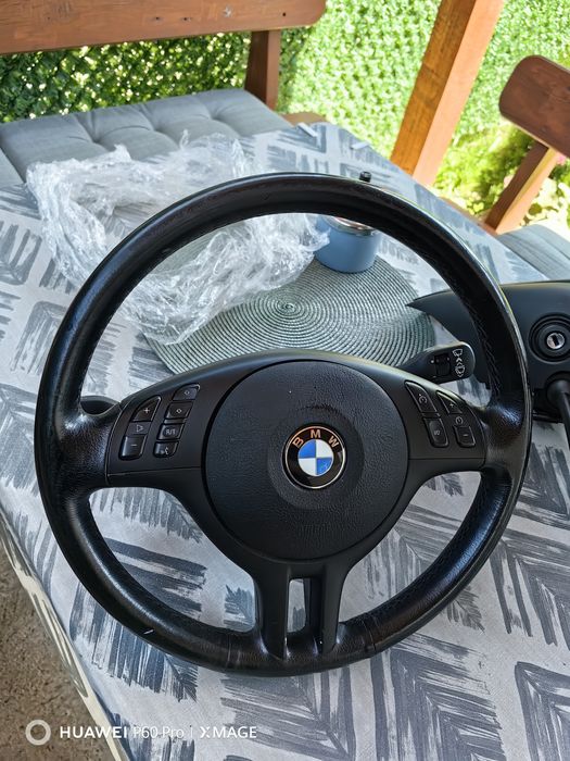 Кормило волан за BMW E46 с лентов кабел лостове за мигачи и ключ
