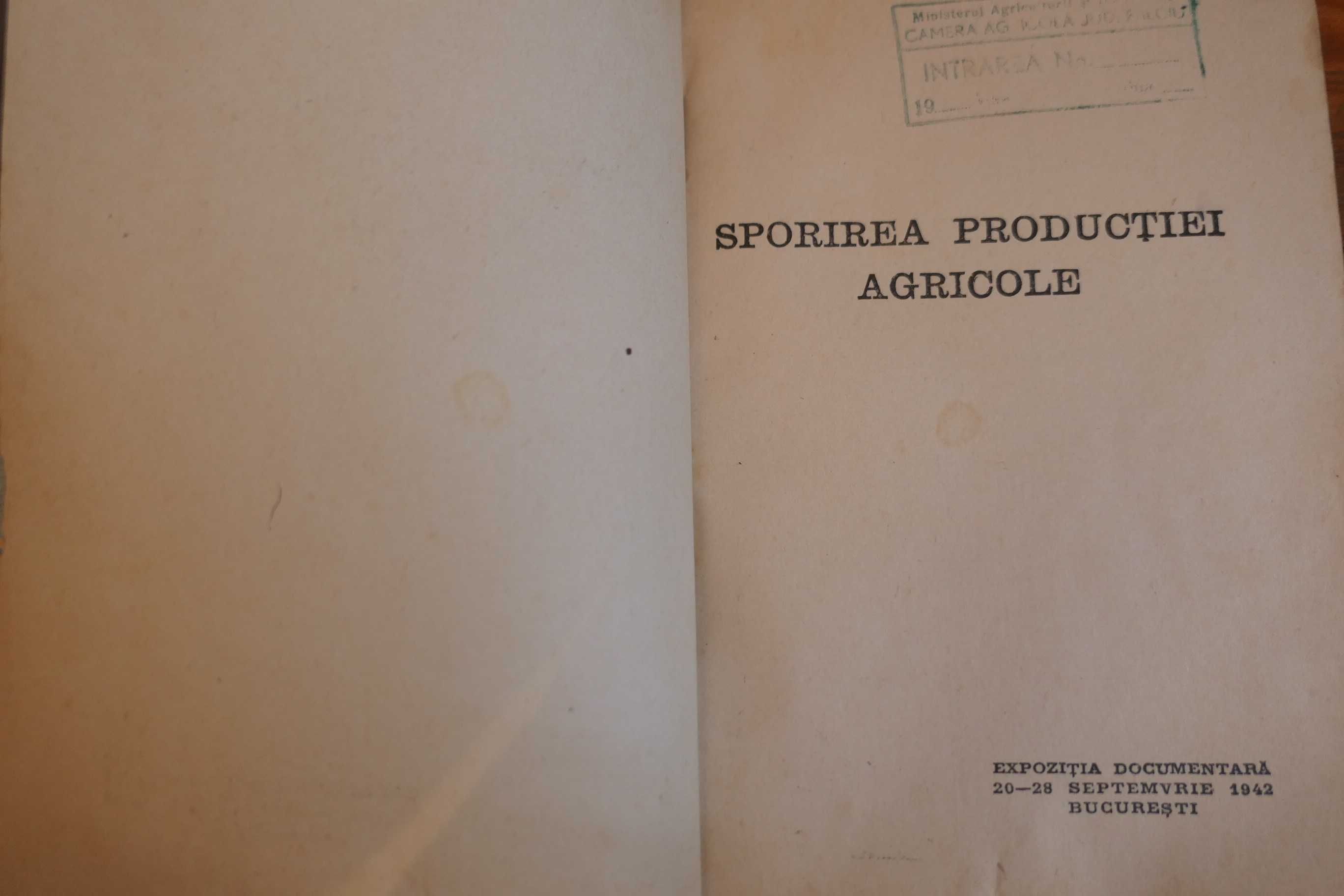 SPORIREA PRODUCTIEI AGRICOLE 1942 Propaganda Razboi Nazista Romania