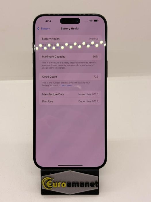 Telefon mobil Apple iPhone 15 Pro Max, 256 GB, 5G, Black Titanium -A-