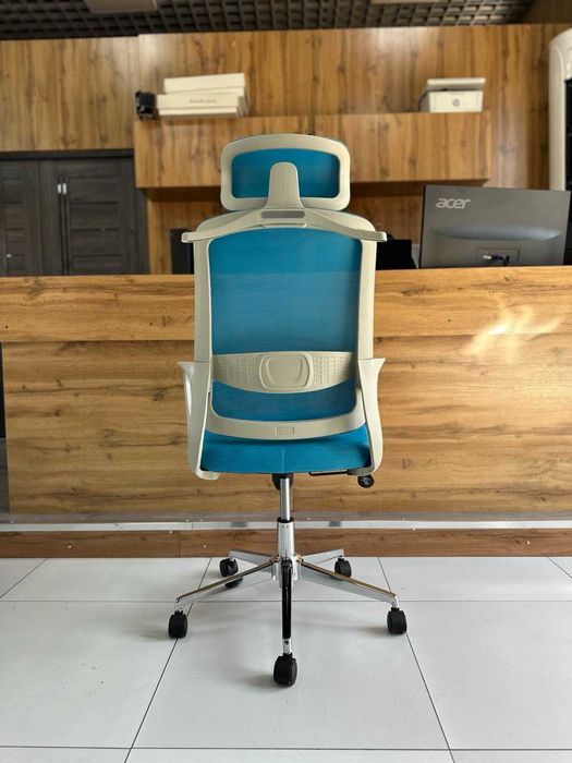 Кресло для офиса и дома - PRICHER синий и розовый