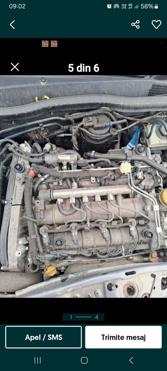Vând motor opel astra h 1.9 cdti diesel Cod motor Z19DTH cai 150
Motor