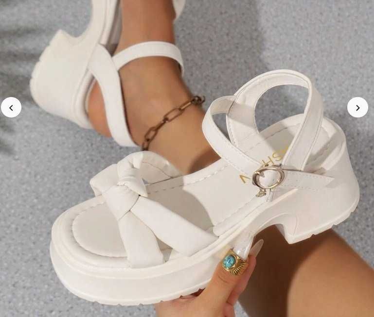 Sandale truck sole, mar.38-bej si 40-albe, talpa moale si usoara