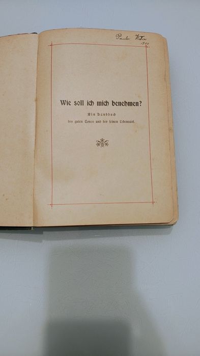 Carte veche "Wie soll ich mich benehmen?