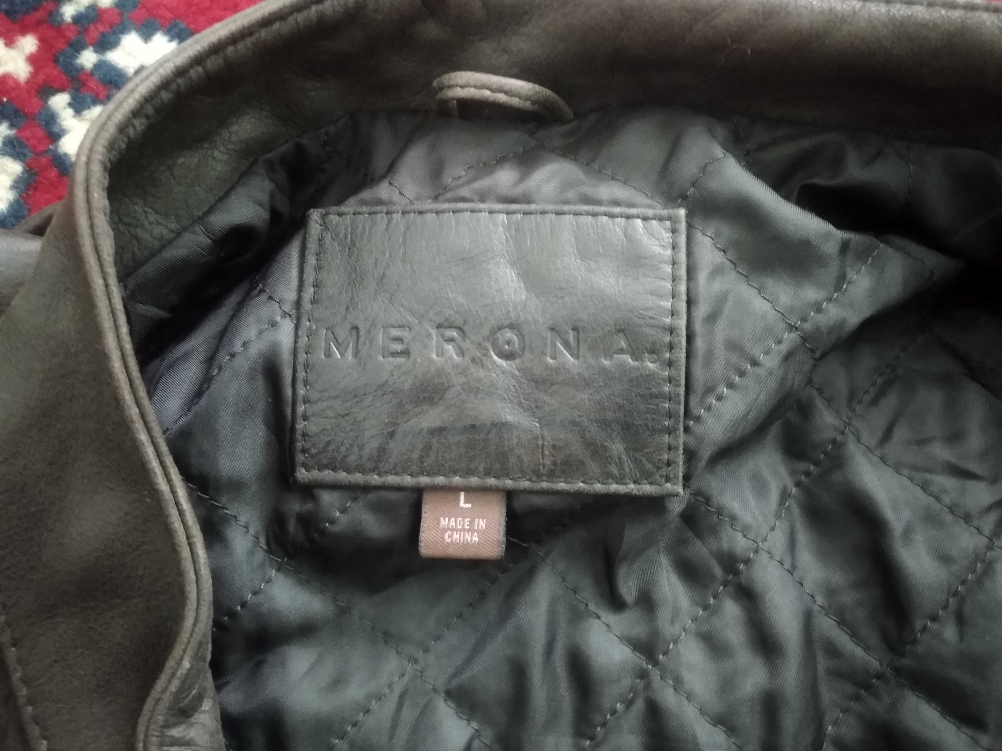 Куртка кожаная Merona. Размер 52-54.