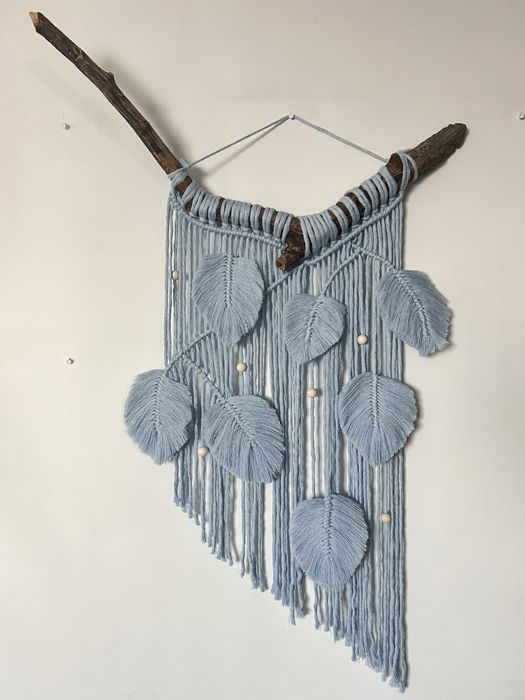 Панно макраме «Листья спокойствия»