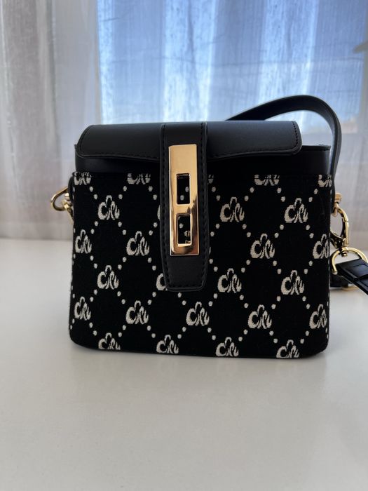 Ciel кокетна малка чанта от естествена кожа и плат