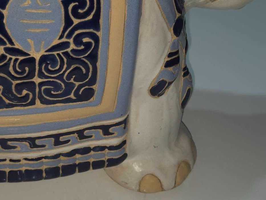 Elefant vintage mare din ceramica