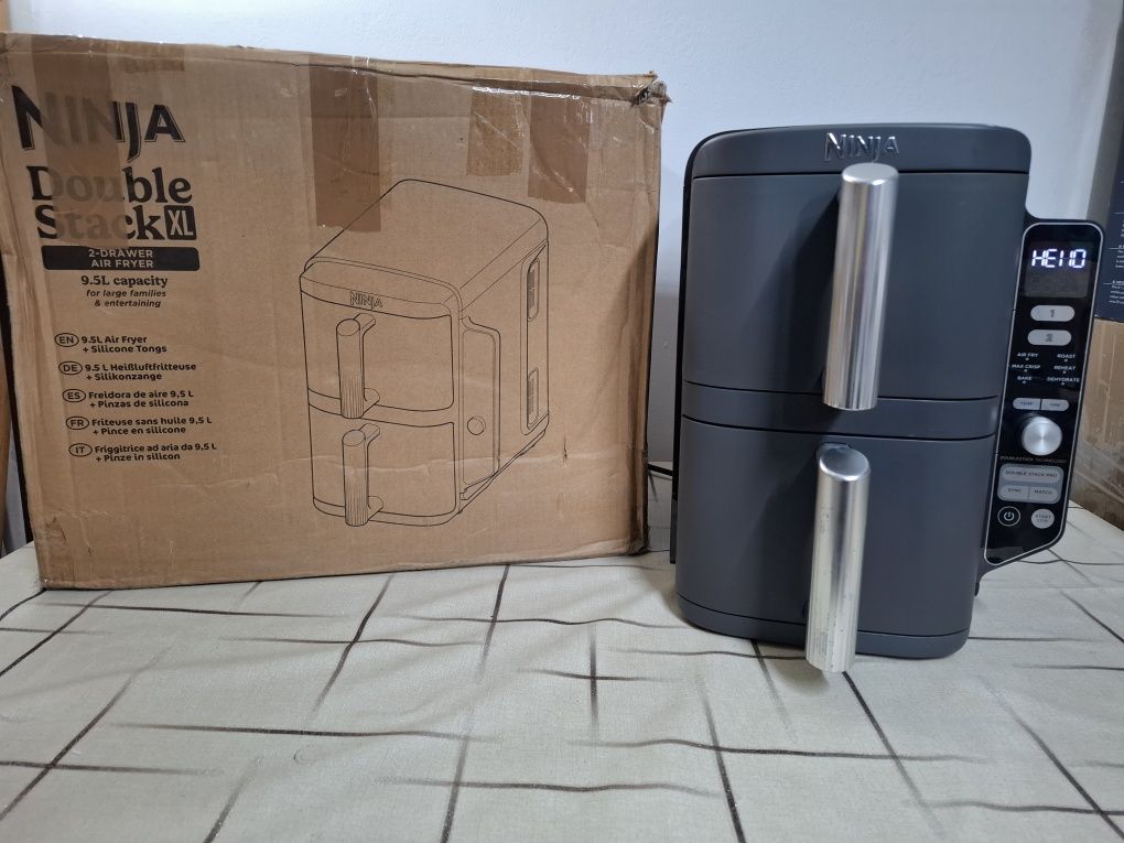 Двоен фрайър, фритюрник с горещ въздух Ninja SL400EU, 2470W, 9.5 л