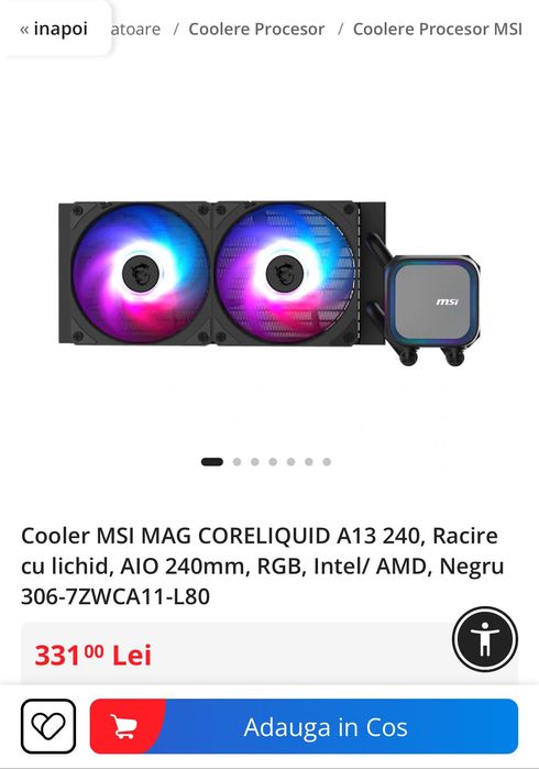 Cooler msi a13 240