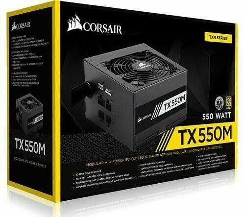 Мoдулно захранване Corsair TX550M 550W ATX 2.4, EPS12V 2.92
